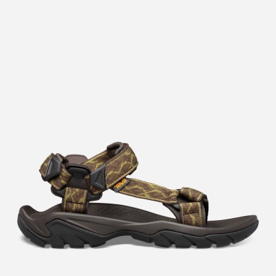 Teva Terra Fi 5 Universal - Men's Teva Sandals - Olive | India (DFWZ42751)